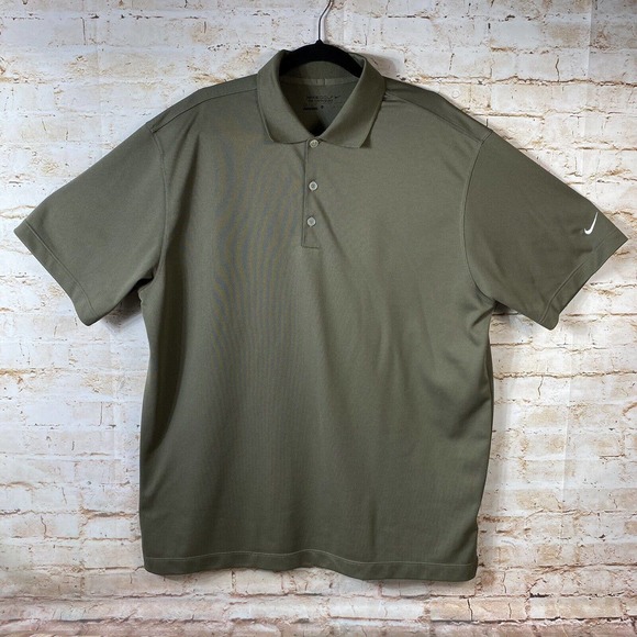 Nike Other - Nike Golf Tour Performance Mens Sz X Large Olive Green Polo Collar DriFit Shirt